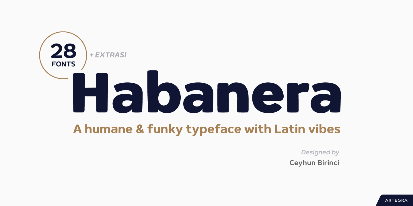 Przykład czcionki Habanera Rounded Light Italic